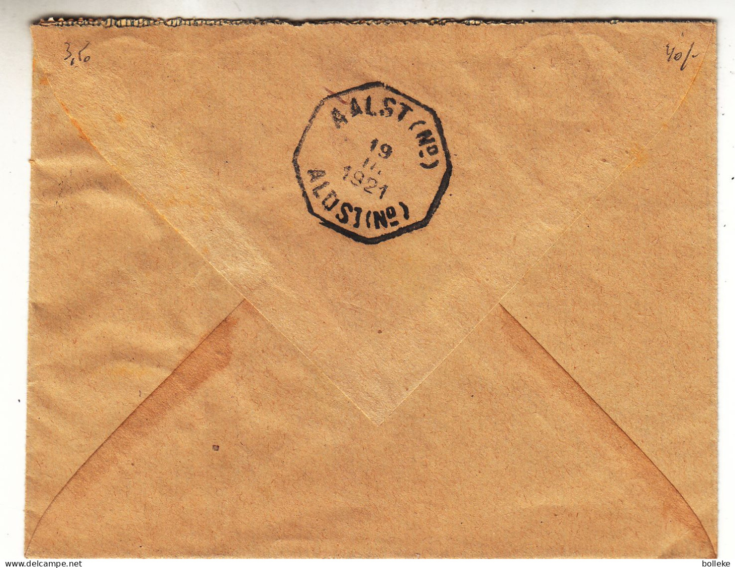 Belgique - Lettre Exprès De 1921 - Oblit Lokeren Avec 2 étoiles - Exp Vers Alost - Timbres Jeux Olympiques De 1920 - - Covers & Documents