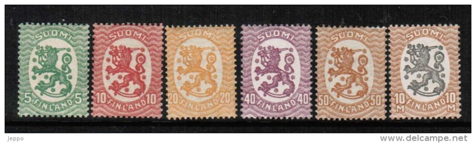 1917 Finland Republic 6 Values Between Michel 68 - 93 MNH **. - Ongebruikt