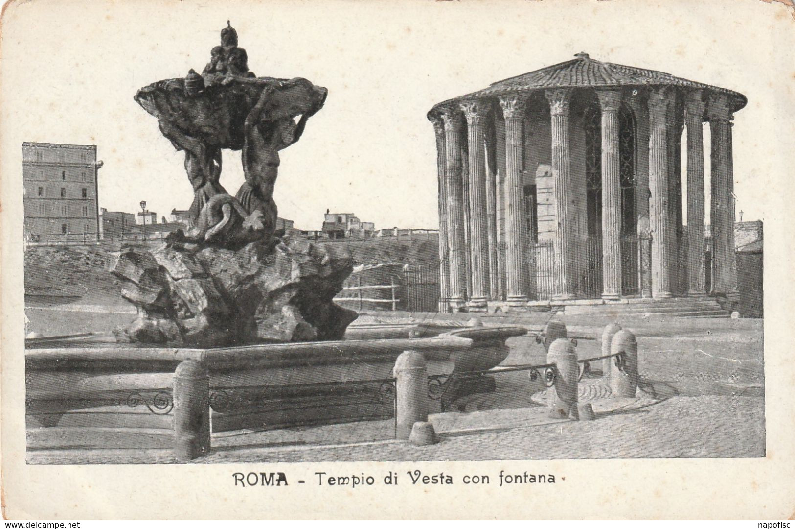 96-Roma Tempio Di Vesta Con Fontana - Andere Monumente & Gebäude