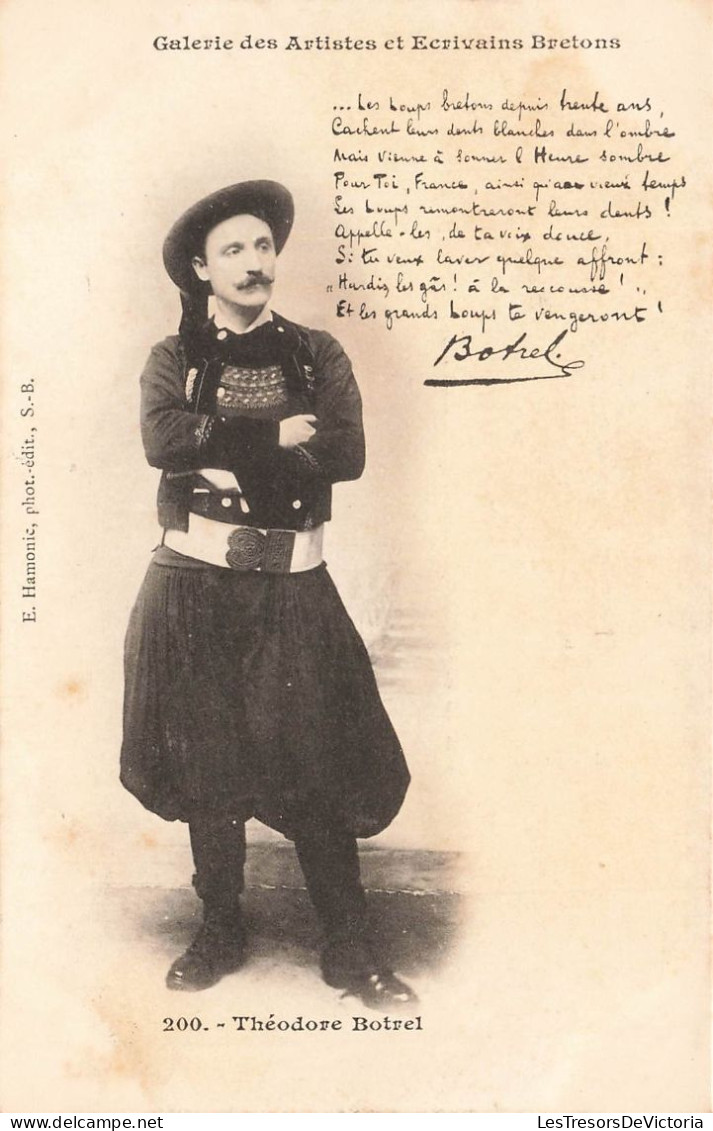 SPECTACLE - Théâtre - Galerie Des Artistes Et Ecrivains Bretons - Théodore Botrel - Carte Postale Ancienne - Théâtre