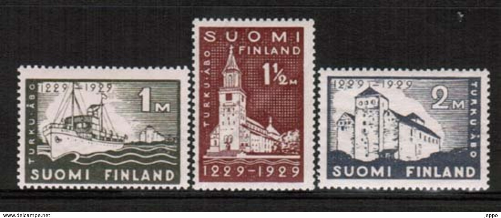 1929 Finland Turku 700th Anniv. Complete Set MNH. - Neufs