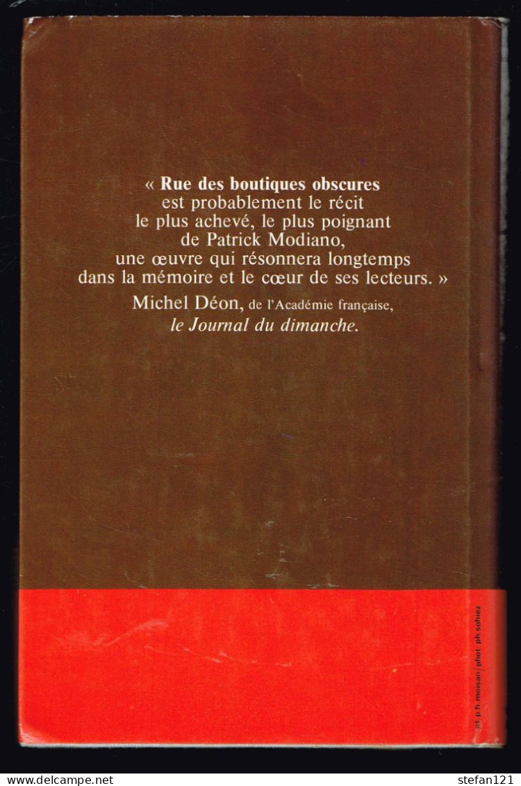 Rue Des Boutiques Obscures - Patrick Modiano - 1979 - 190 Pages 20,5 X 13,5 Cm - Other & Unclassified