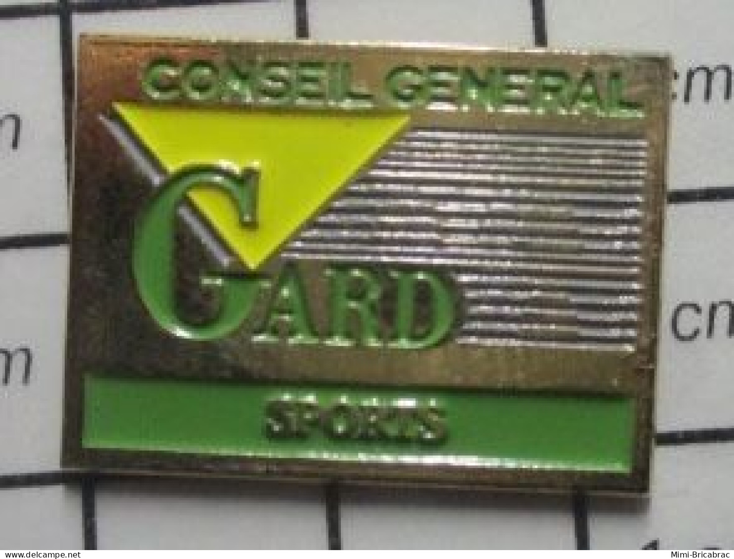 1920  Pin's Pins / Beau Et Rare / ADMINISTRATIONS / CONSEIL GENERAL DU GARD SPORTS - Administrations