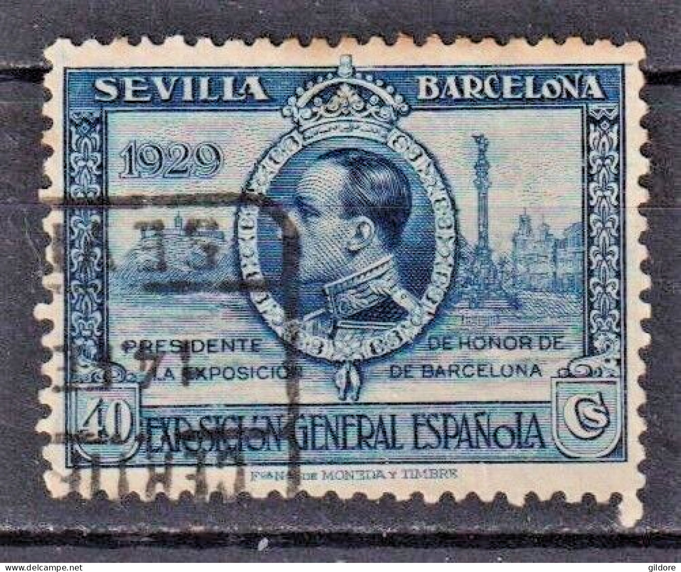 ESPAÑA SPAGNA 1929 ALFONSO XIII EDIFIL 442 - Usati