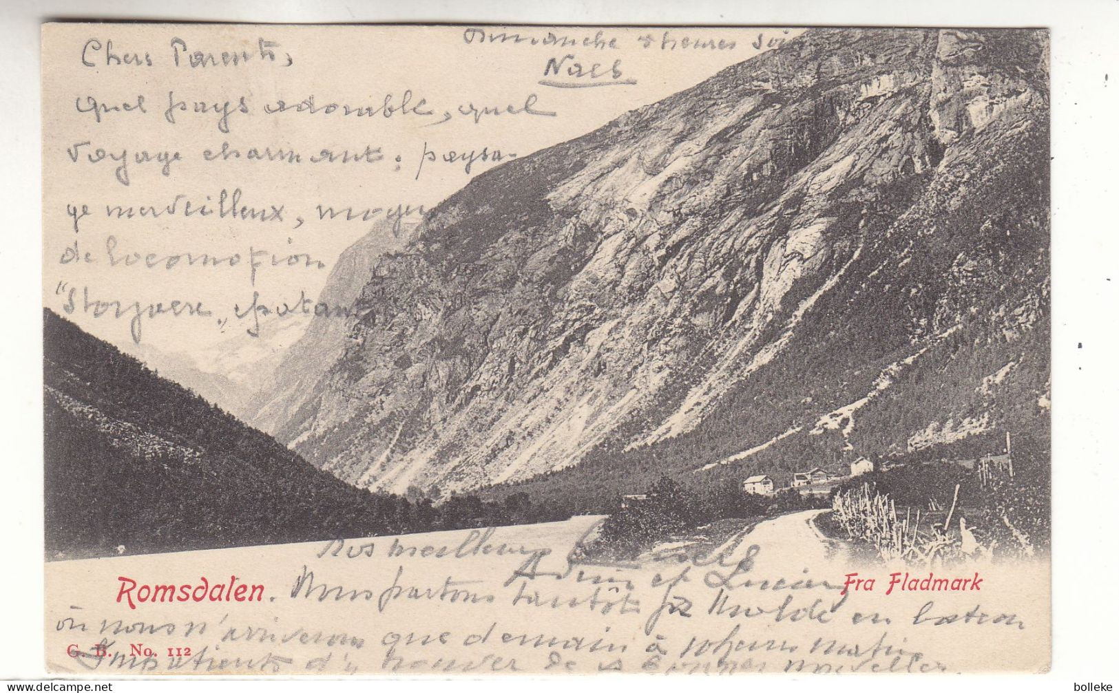 Norvège - Carte Postale De 1905 - Oblit Molde - Exp Vers Bruxelles - Vue De Romsdalen - - Storia Postale