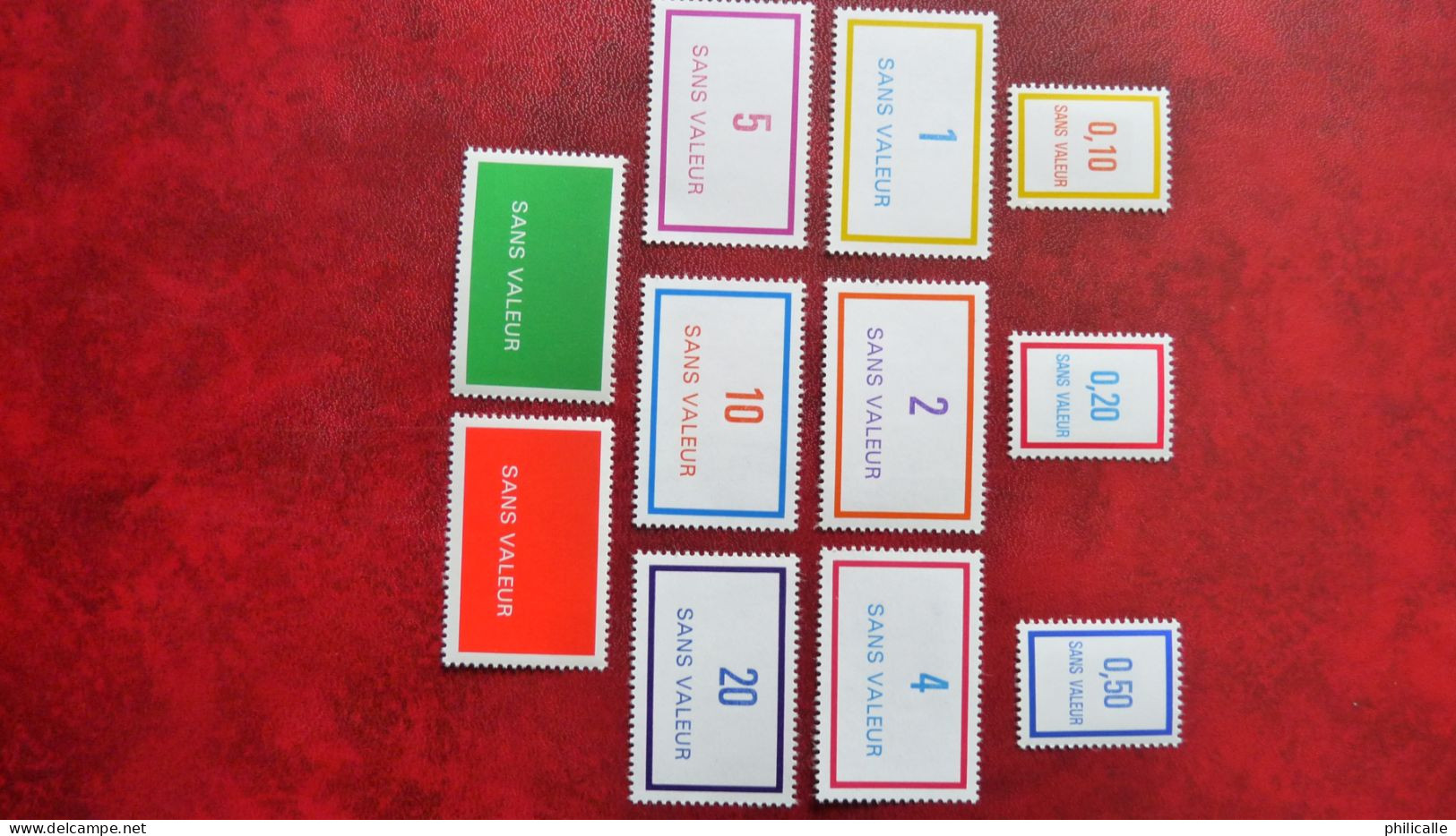 Série complète France Timbres Fictifs Emission de 1989 sans valeur N° F241 à F251 N**