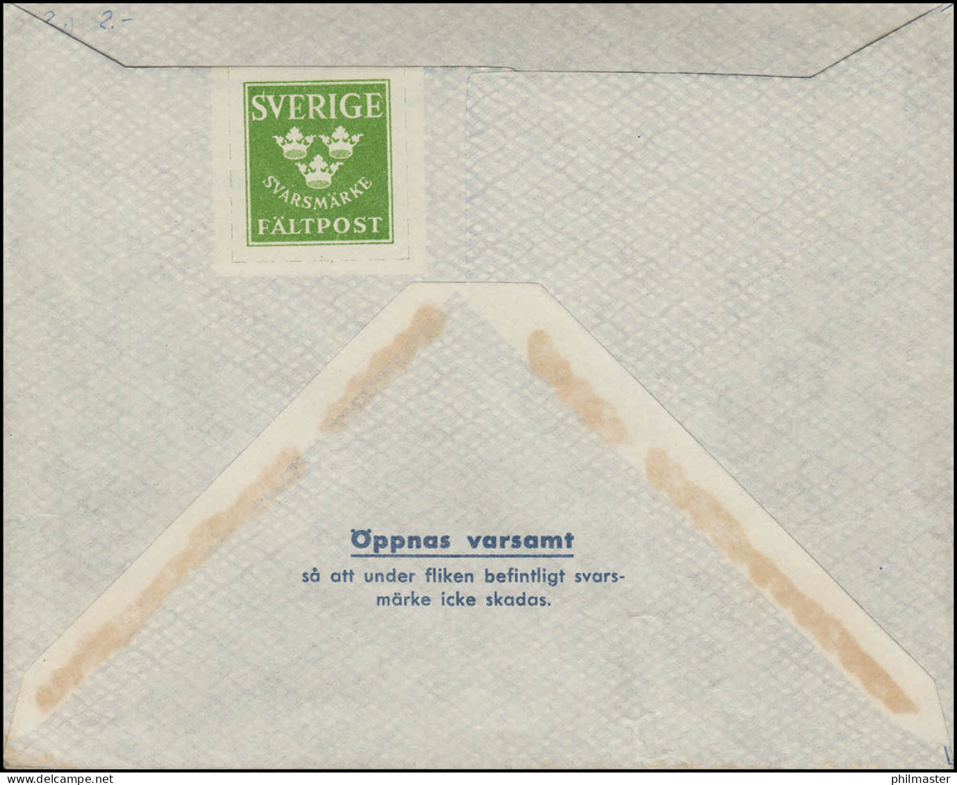 Militärpost MILITÄRBREV FÄLTPOST - Rückseitig SVARSMÄRKE Links, ** Postfrisch - Postal Stationery