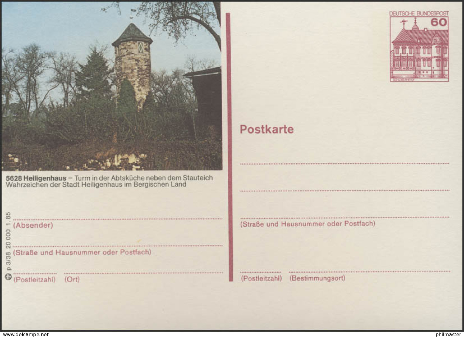 P138-p3/038 5628 Heiligenhaus, Abtsküche ** - Cartes Postales Illustrées - Neuves