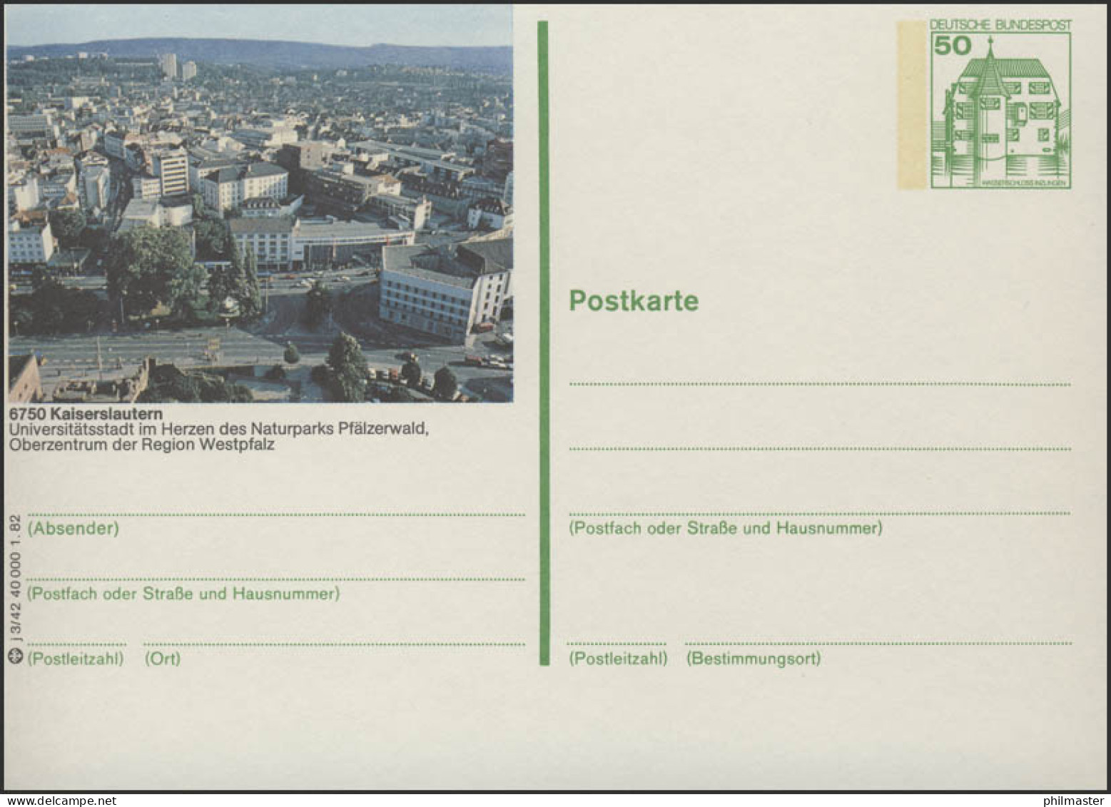 P134-j3/042 6750 Kaiserslautern, Stadtbild ** - Cartes Postales Illustrées - Neuves