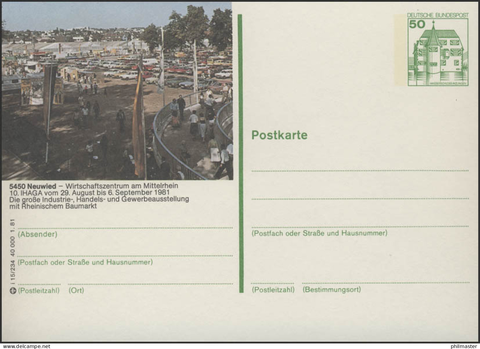 P134-i15/234 5450 Neuwied - Ausstellungszentrum ** - Cartes Postales Illustrées - Neuves