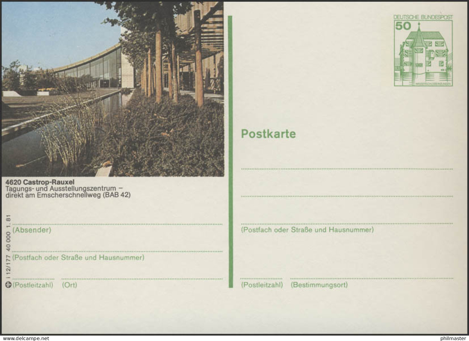 P134-i12/177 4620 Castrop-Rauxel - Rathaus ** - Cartes Postales Illustrées - Neuves