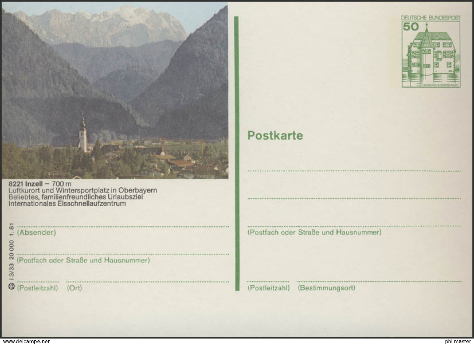 P134-i3/033 8221 Inzell / Oberbayern, Teilansicht Mit Bergen ** - Cartes Postales Illustrées - Neuves