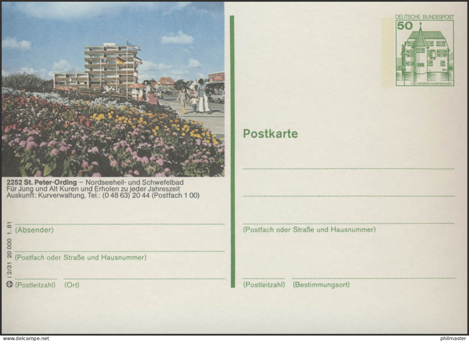 P134-i2/031 2252 Sankt Peter-Ording, Blumenpark ** - Cartes Postales Illustrées - Neuves