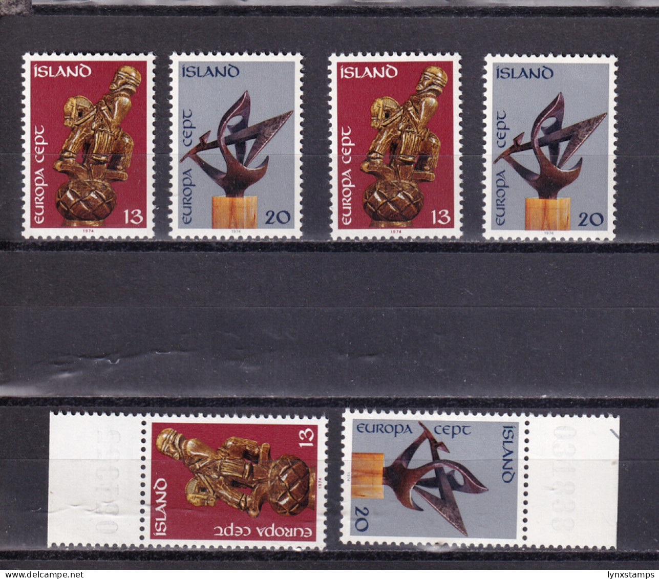 LI03 Iceland Europa (C.E.P.T.) 1974 - Sculptures Mint Stamps Selection - Unused Stamps