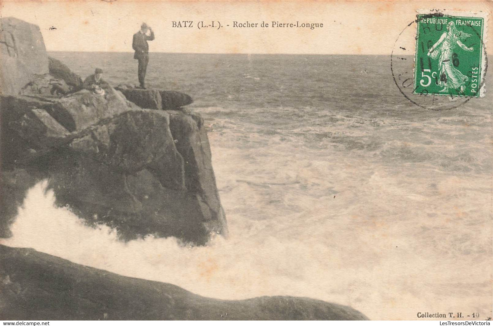 FRANCE - Batz - Rocher De Pierre Longue - Carte Postale Ancienne - Batz-sur-Mer (Bourg De B.)