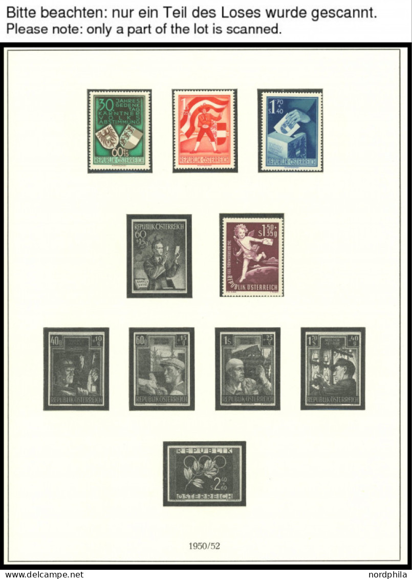 SAMMLUNGEN **, 1945-67, Postfrische Sammlung Österreich Im Lindner Falzlosalbum, Mit Einigen Guten Sätzen, Prachterhaltu - Verzamelingen