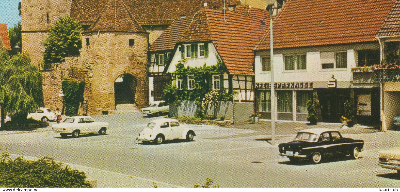 Beutelsbach: SIMCA ARONDE MONACO, VW 1200 KÄFER/COX, OPEL KADETT-B, DKW JUNIOR - Ev. Kirche - (Deutschland) - Passenger Cars