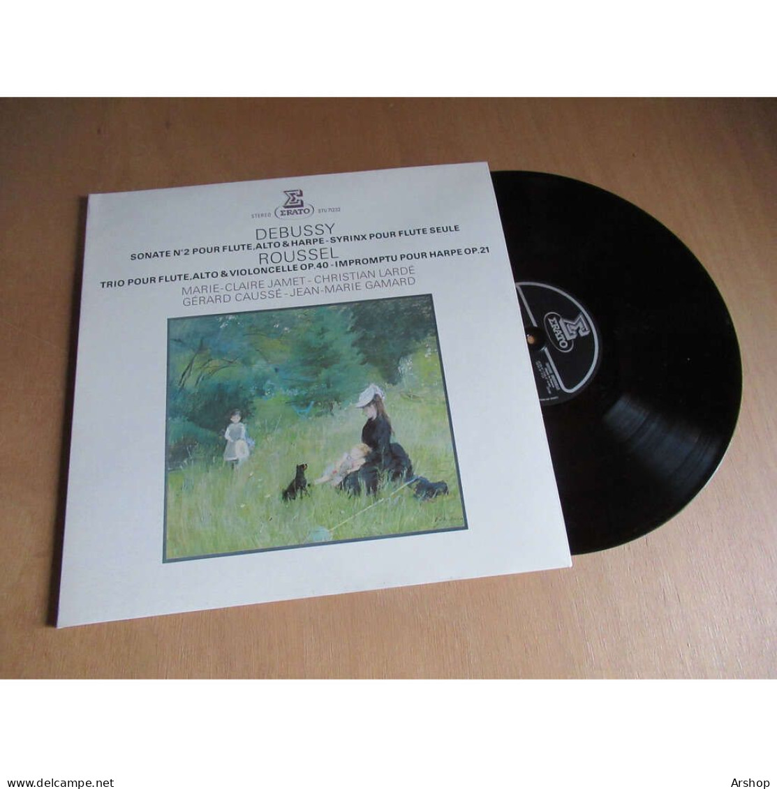 MARIE CLAIRE JAMET / CHRISTIAN LARDE &.. Sonate N°2 - Syrinx DEBUSSY / Trio - Impromptu ROUSSEL - ERATO Lp 1979 - Klassik