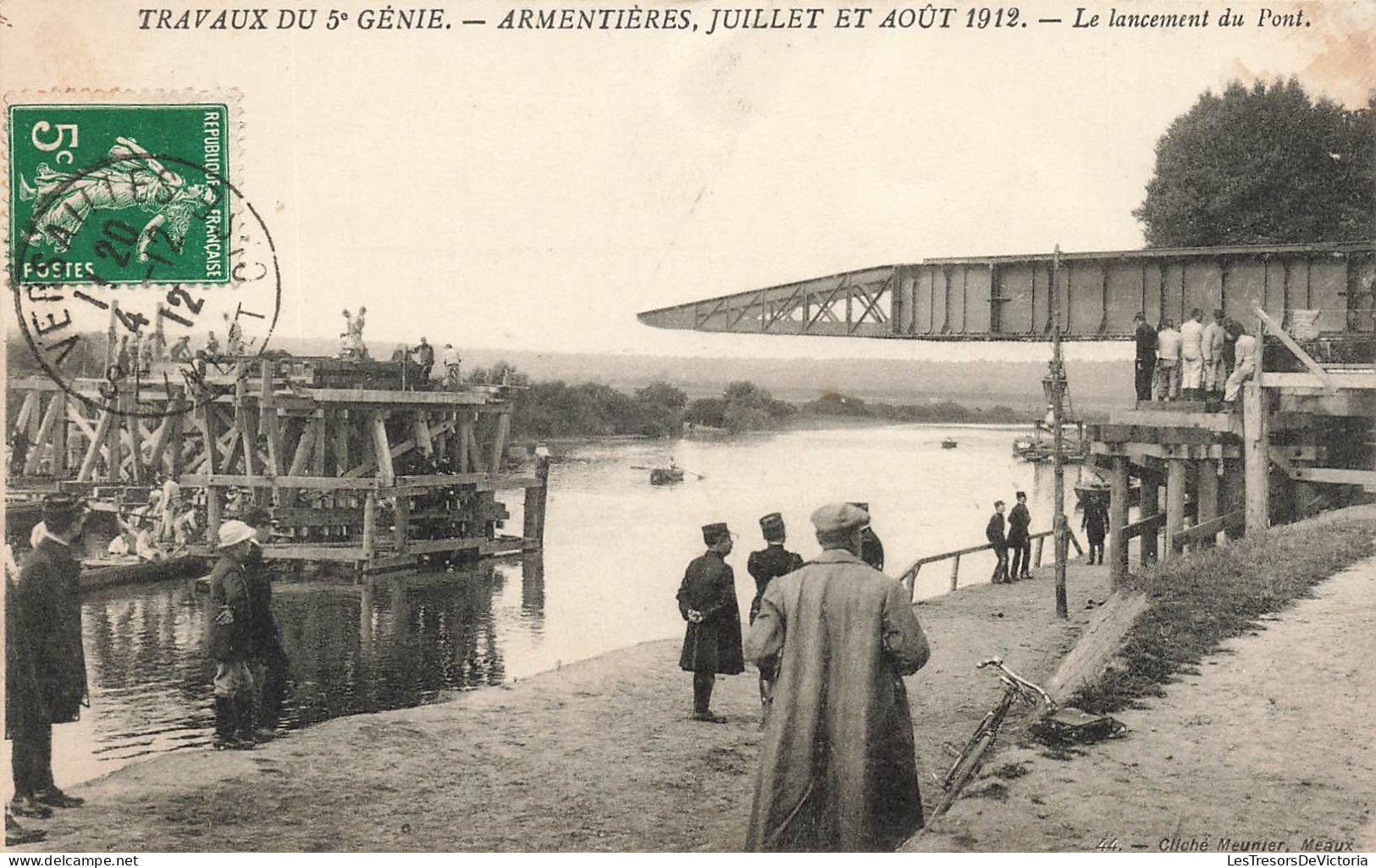 FRANCE - Armentières - Le Lancement Du Pont - 1912 - Travaux Du 5è Génie - Carte Postale Ancienne - Armentieres