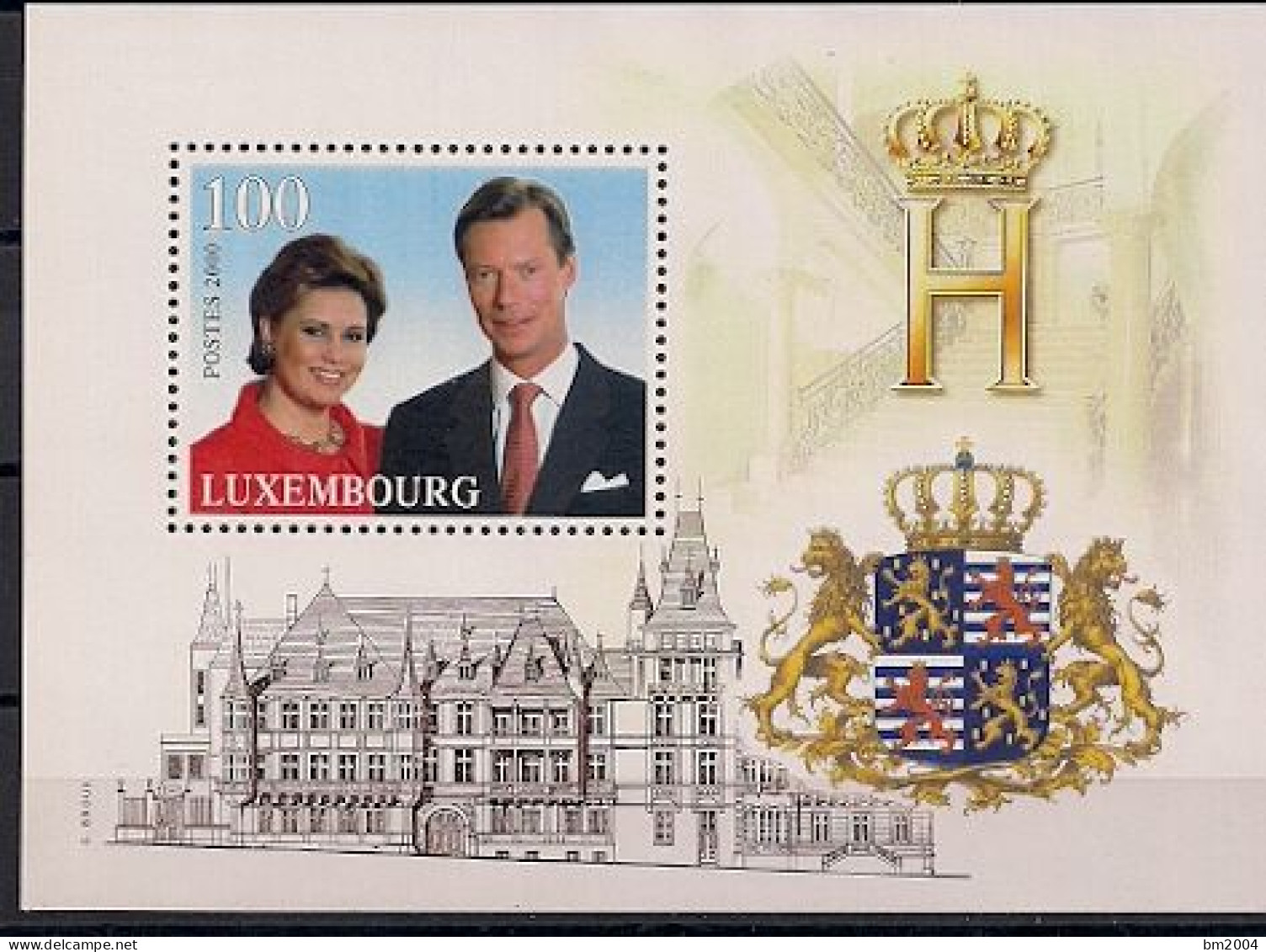 2000 Luxemburg   Mi. Bl. 18**MNH  Thronbesteigung Von Prinz Henri Erbgroßherzog Von Luxemburg - Ongebruikt