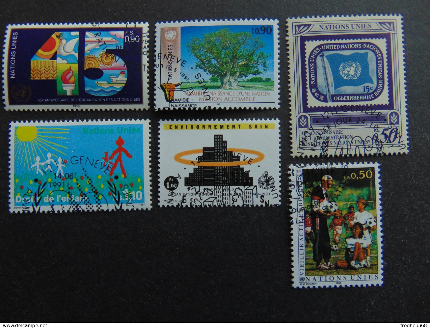 Très Bel Ensemble De 6 Timbres Oblitérés Du Début Des Années 90 - Used Stamps