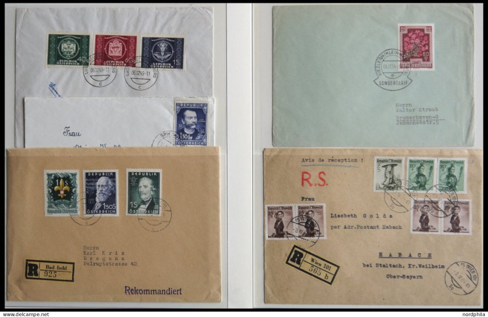 LOTS 1945-54, Kleine Partie Von 21 Verschiedenen Belegen, Meist Pracht - Sammlungen