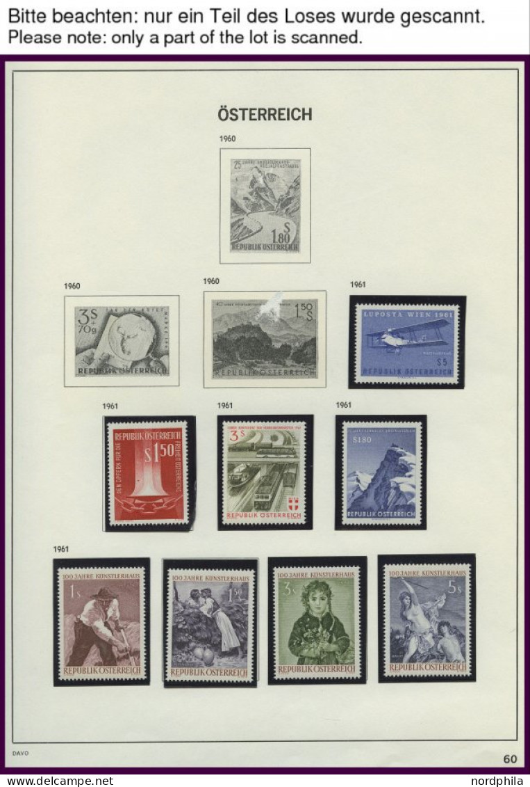 SAMMLUNGEN **, Komplette Postfrische Sammlung Österreich Von 1961-83, Prachterhaltung, Mi. 390.- - Sammlungen