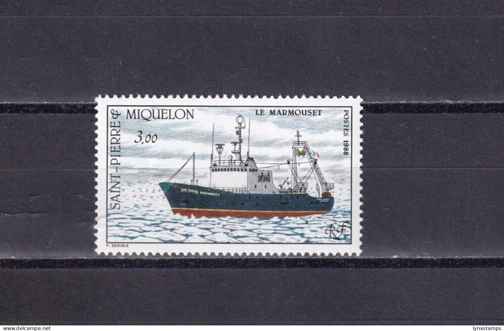 SA03 St Pierre Et Miquelon France 1988 Fishing Vessel Mint Stamp - Ongebruikt