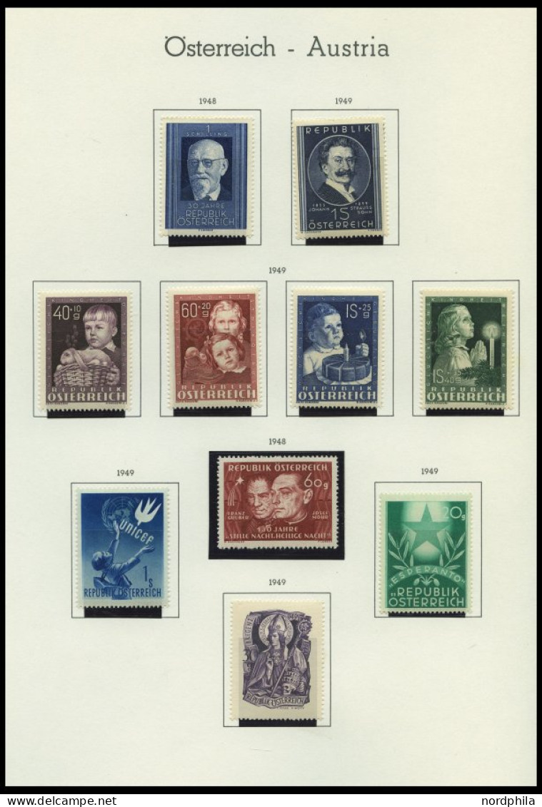 SAMMLUNGEN **,o , Fast Nur Postfrische Sammlung Österreich Von 1945-91 Im Leuchtturmalbum, Bis Auf Mi.Nr. 674-96 Und 772 - Colecciones