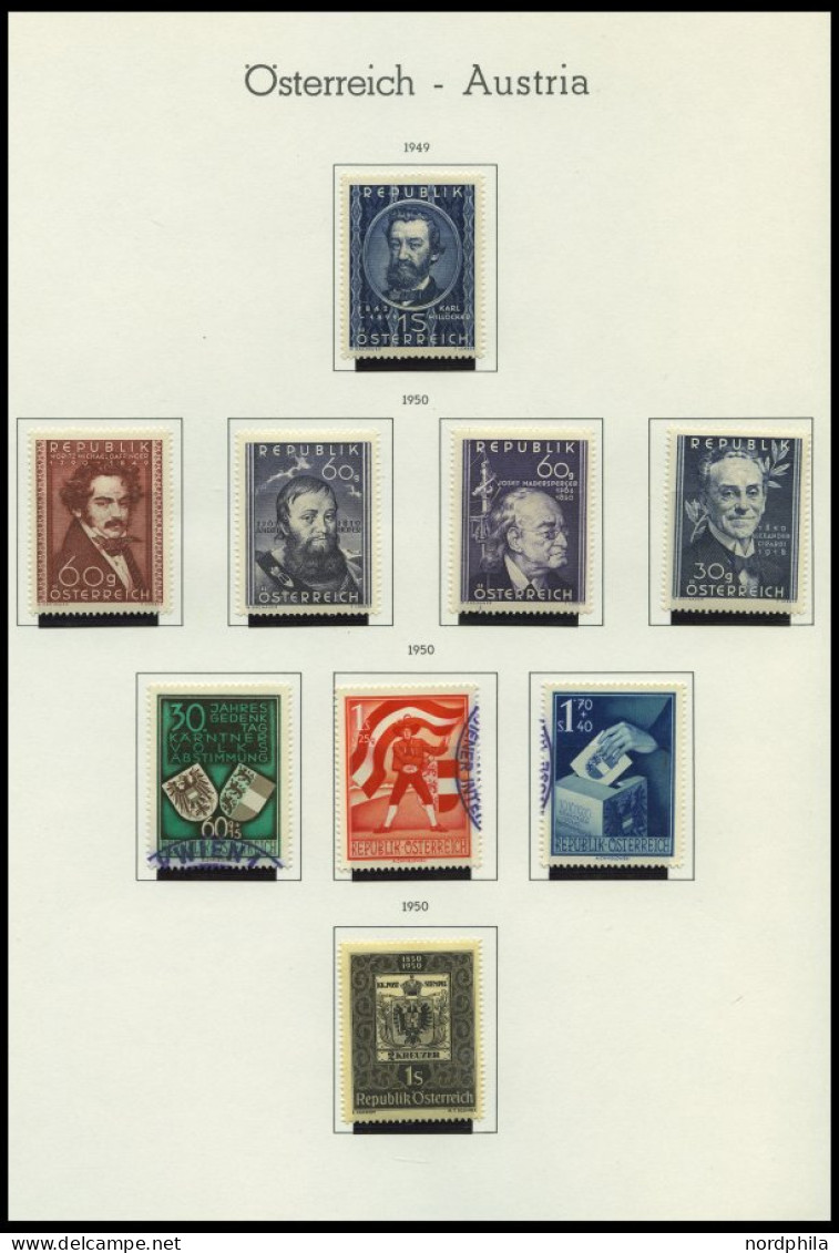 SAMMLUNGEN **,o , Fast Nur Postfrische Sammlung Österreich Von 1945-91 Im Leuchtturmalbum, Bis Auf Mi.Nr. 674-96 Und 772 - Sammlungen