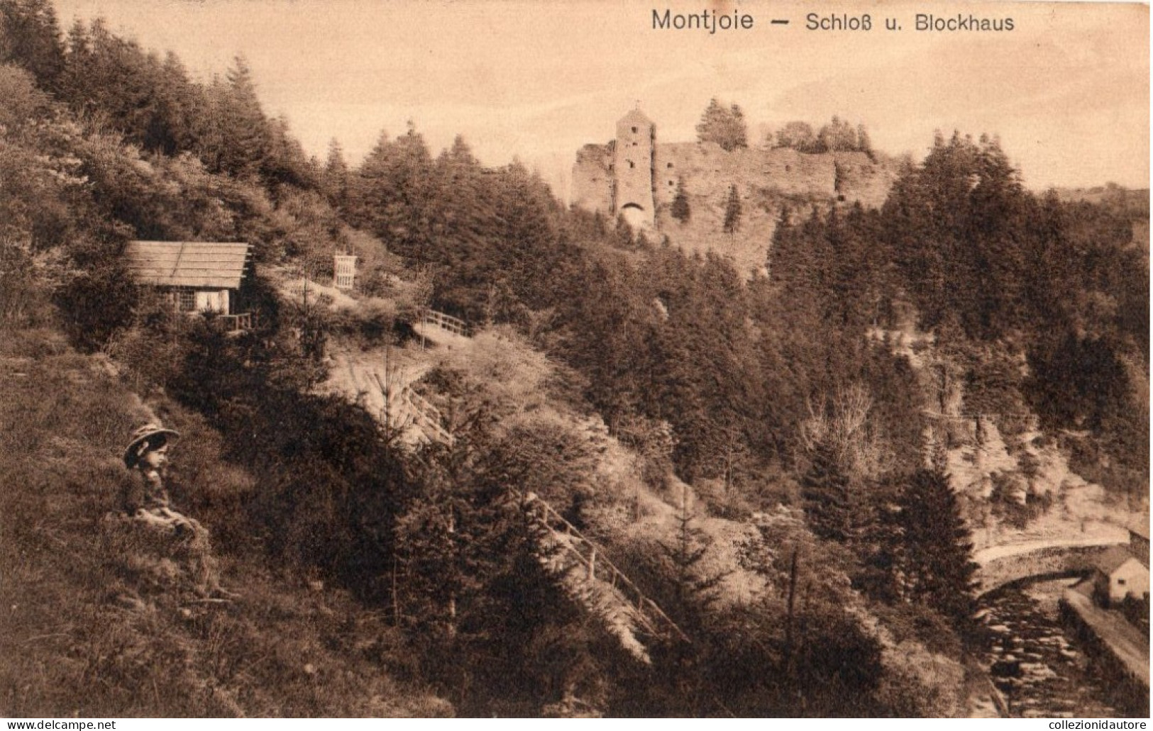 MONTJOIE SCHLOSS U. BLOCKHAUS - CARTOLINA FP SPEDITA NEL 1910 - Monschau
