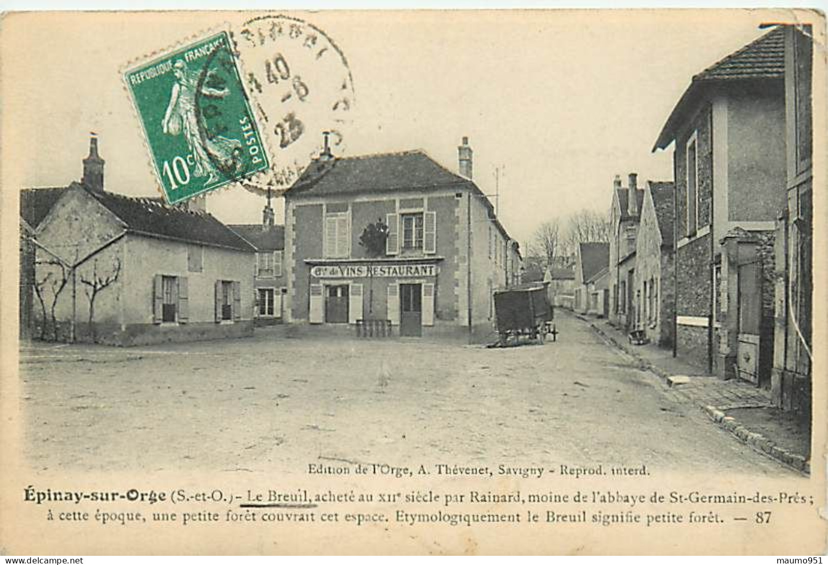 91 EPINAY SUR ORGE - Le Breuil Restaurant - Epinay-sur-Orge