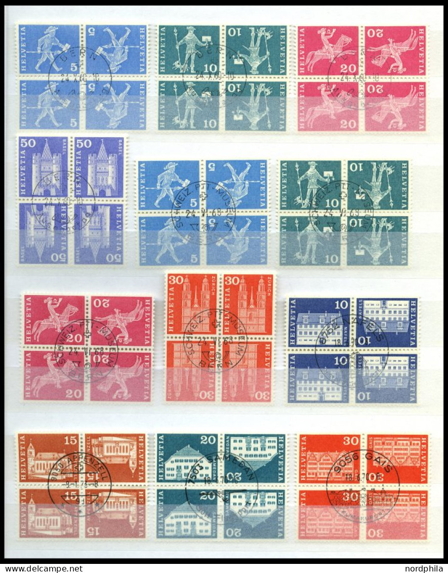 SAMMLUNGEN  VB O , 1941-75, Sammlung Von 418 Verschiedenen Viererblocks Mit Zentrischen Ersttagsstempeln, Prachtsammlung - Sammlungen