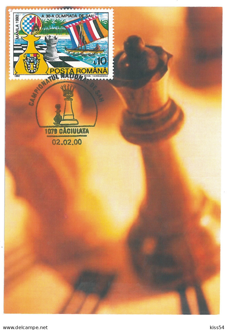 MAX 43 - 10 CHESS, Romania - Maximum Card - 2000 - Scacchi