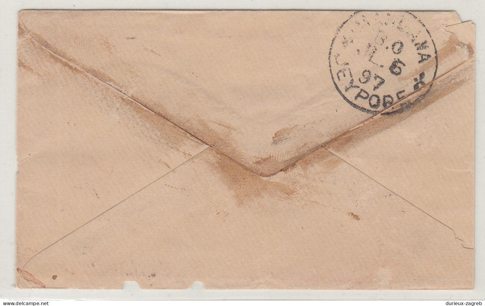 India QV Postal Stationery Small Letter Cover Posted 1897 Calcutta B240401 - 1882-1901 Imperium