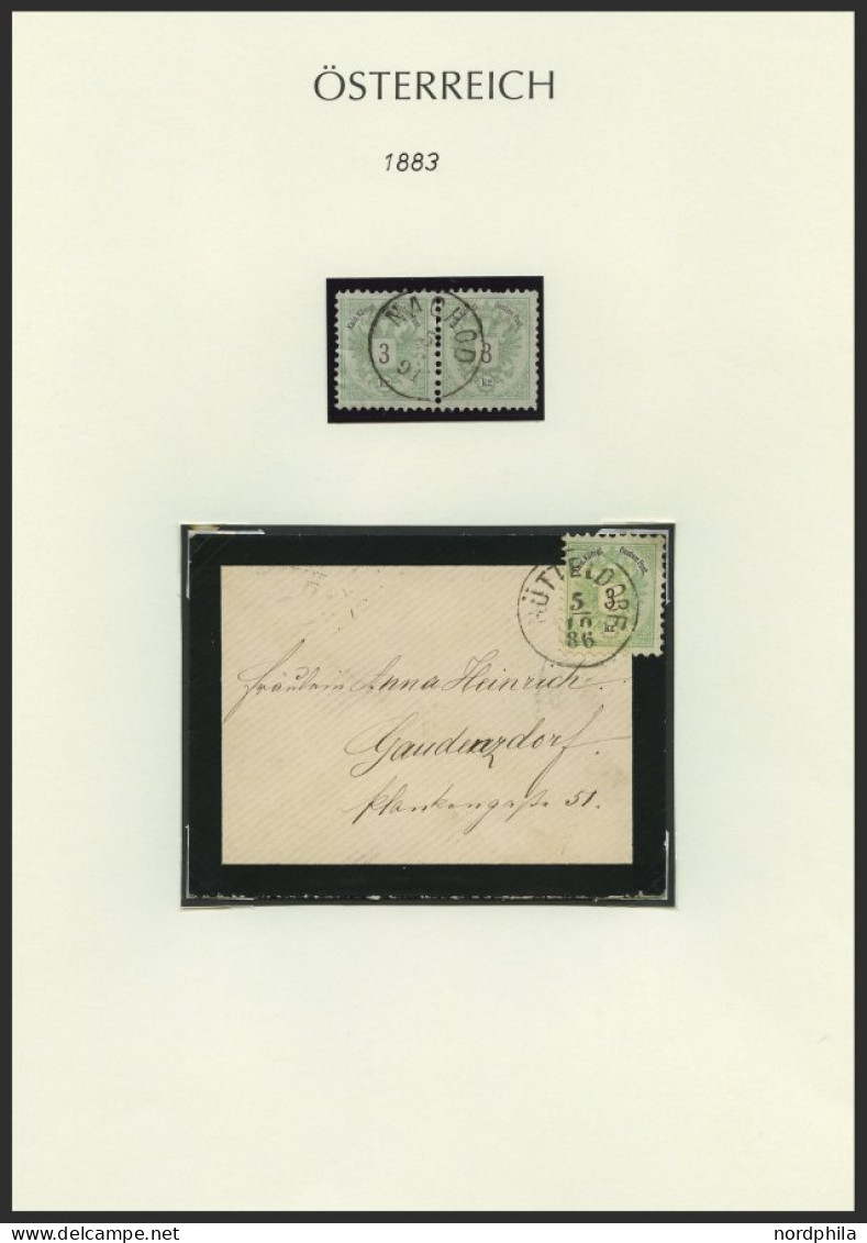 SAMMLUNGEN 44-47 BRIEF, 1883-89, Interessante Sammlung Doppeladler überwiegend Auf Briefen Und Ganzsachenkarten, Mit Mei - Verzamelingen