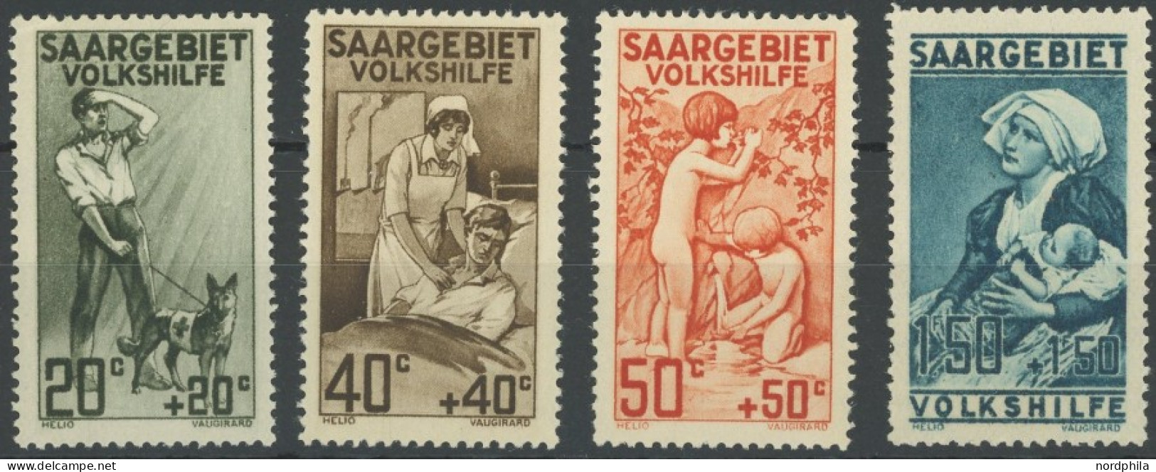 SAARGEBIET 104-07 **, 1926, Pflegedienste I, übliche Zähnung, Postfrisch, Prachtsatz, Mi. 130.- - Sonstige & Ohne Zuordnung