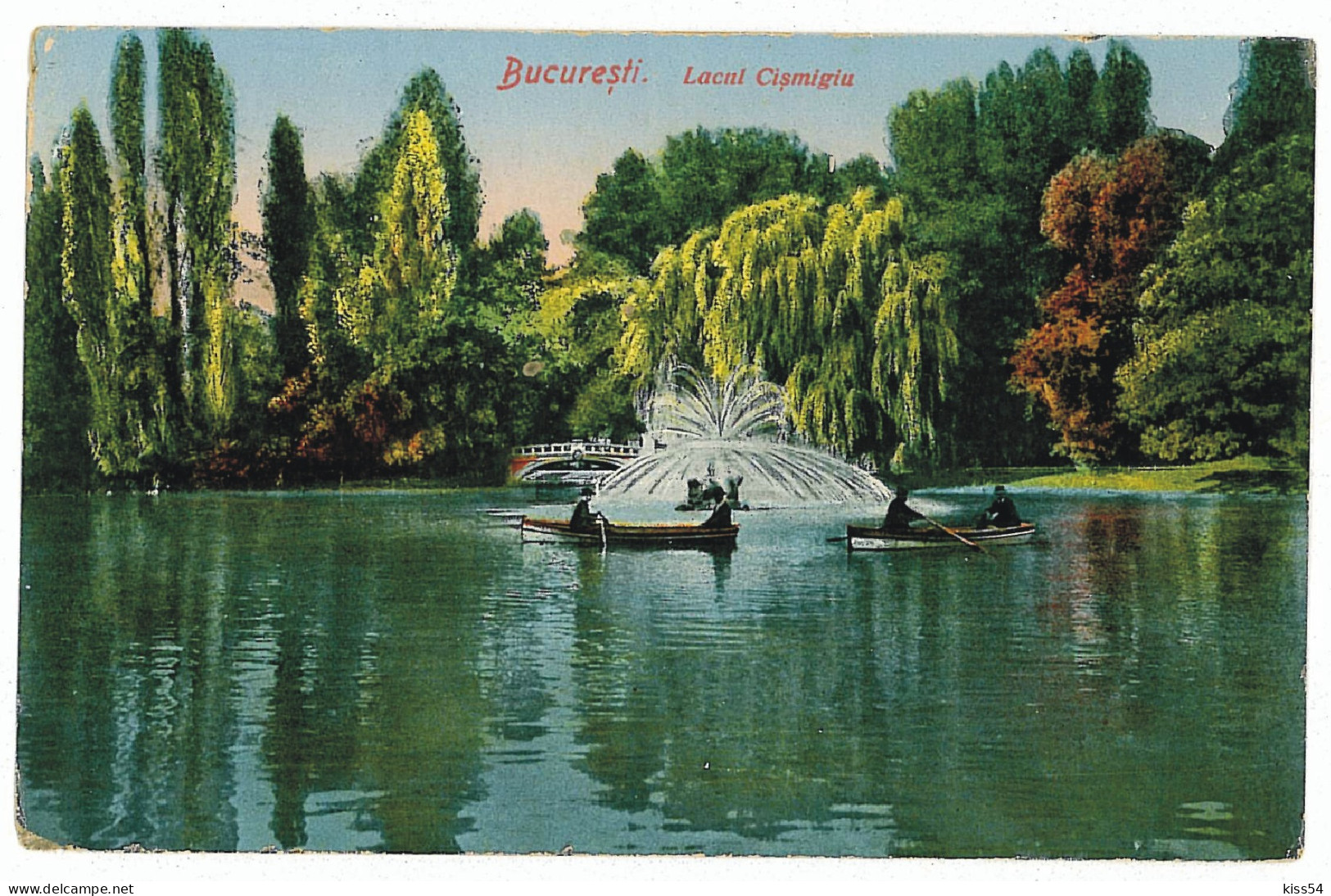 RO 52 - 1731 BUCURESTI, Lake Cismigiu, Romania - Old Postcard - Used - 1931 - Rumania