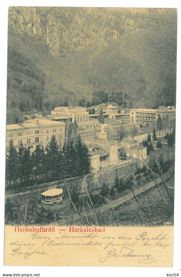 RO 52 - 23213 HERCULANE, Caras-Severin, Panorama, Romania - Old Postcard - Used - 1905 - Romania