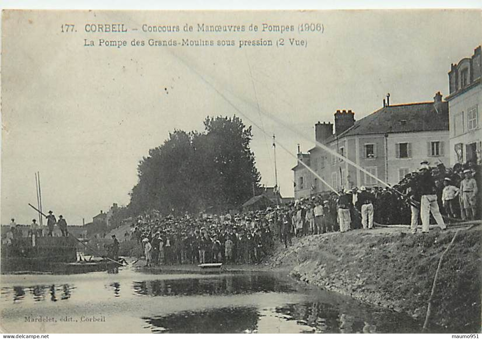 91 CORBEIL - Concours De Manoeuvres De Pompes 1906 La Pompe Des Grands Moulins Sous Pression - Corbeil Essonnes