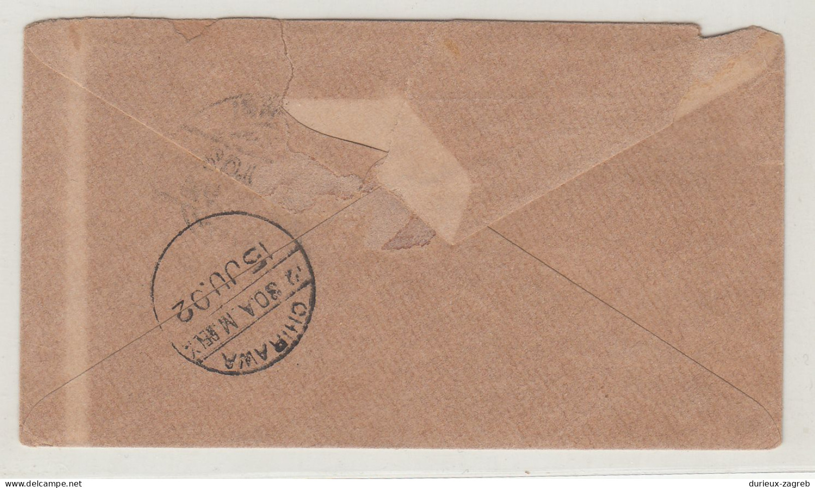 India QV Postal Stationery Small Letter Cover Posted 1902 Bhiwani? To Chirawa B240401 - 1882-1901 Imperio