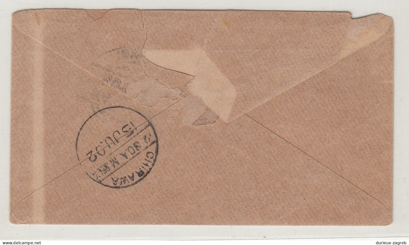 India QV Postal Stationery Small Letter Cover Posted 1902 Bhiwani? To Chirawa B240401 - 1882-1901 Keizerrijk