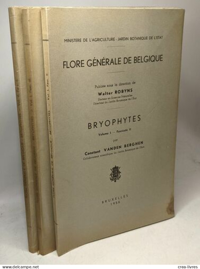 Bryophytes - VOLUME 1 Fascicules 1 à 3 + VOLUME 2 Fascicule I - édités Ente 1955 Et 1959 - Ohne Zuordnung