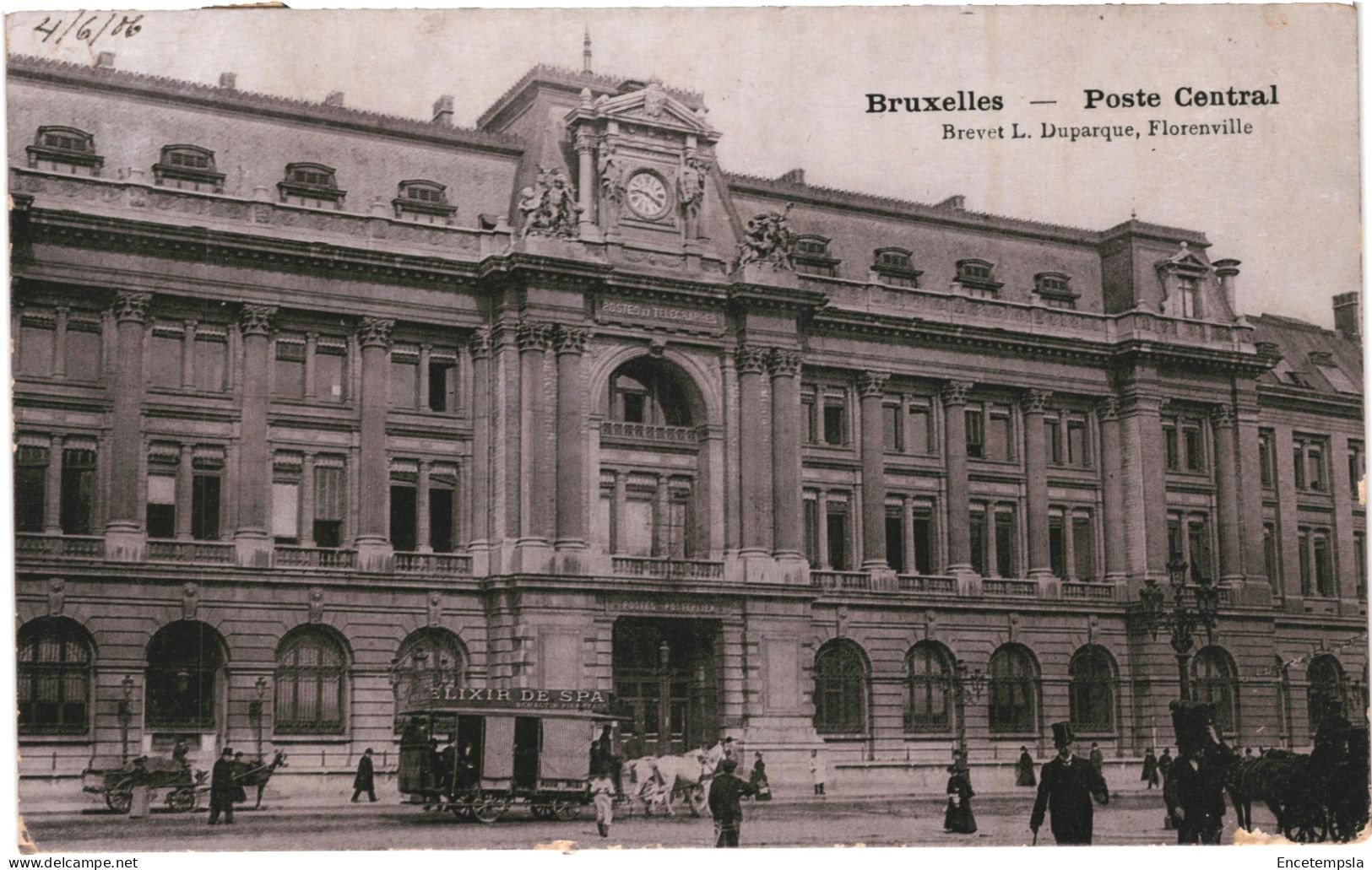 CPA Carte Postale Belgique Bruxelles Poste Centrale Début 1900   VM79063 - Monuments