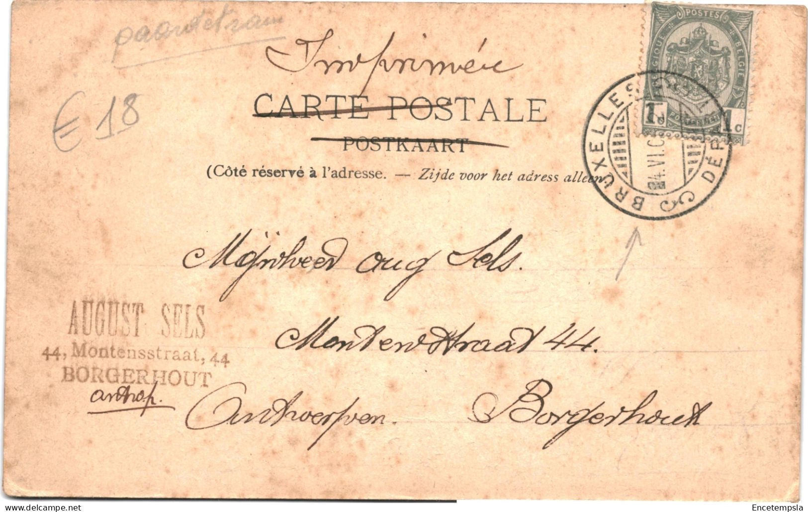 CPA Carte Postale Belgique Bruxelles Poste Centrale Début 1900   VM79063 - Monuments