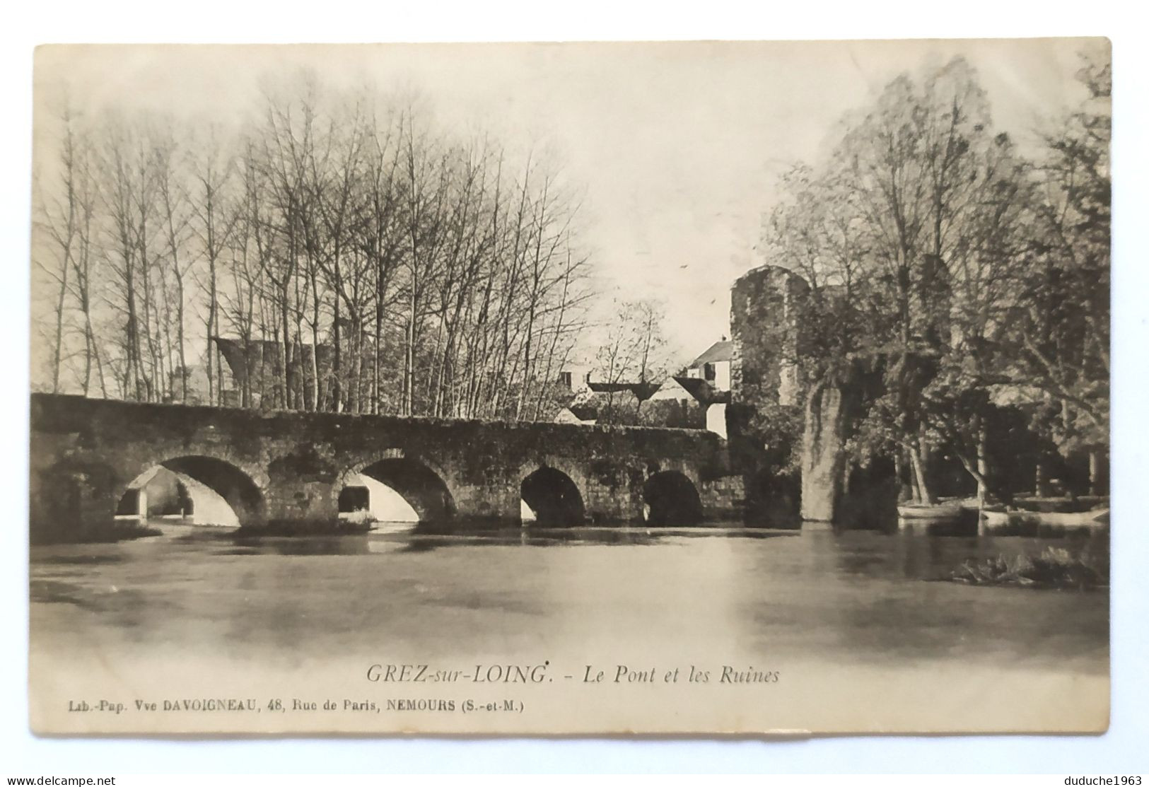 CPA - 77.Gretz Sur Loing. Le Pont Et Les Ruines - Gretz Armainvilliers