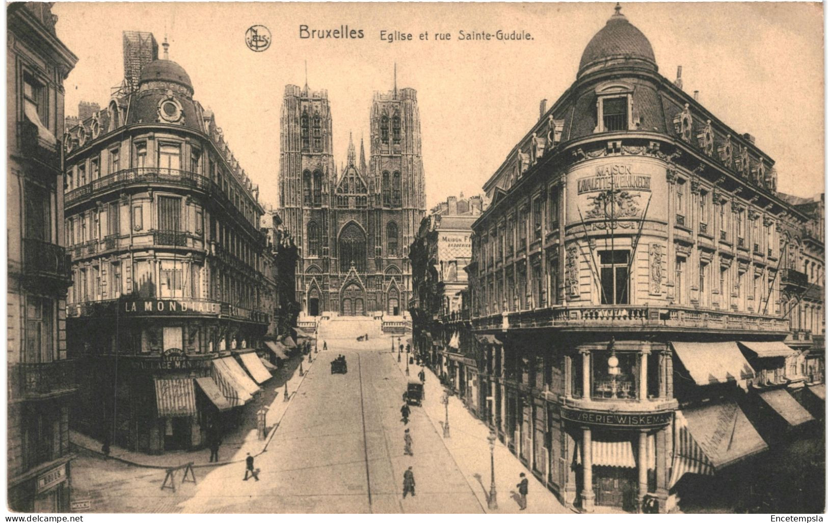 CPA Carte Postale Belgique Bruxelles Eglise Et Rue Sainte Gudule   VM79064 - Monumenti, Edifici