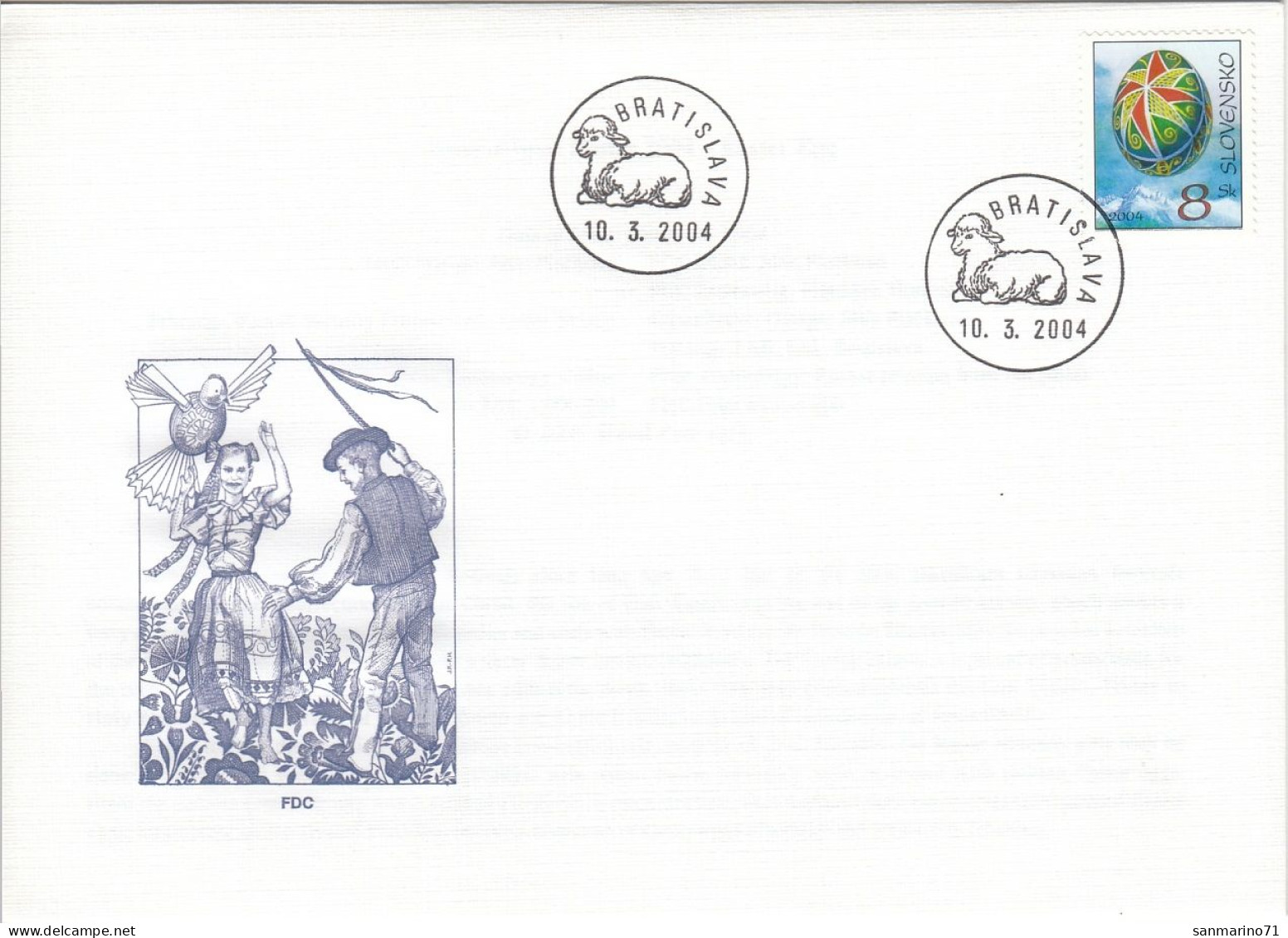 FDC SLOVAKIA 480,Easter 2003 - FDC