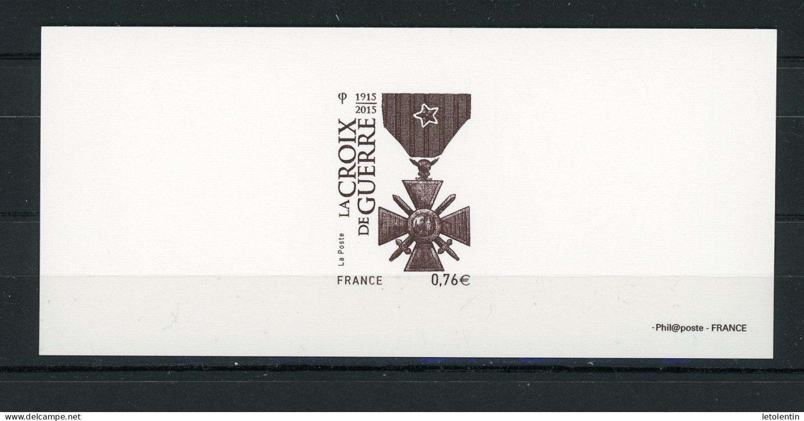 FRANCE : CROIX DE GUERRE - EPREUVE "DE LUXE" DU N° Yt 4942 (*) - Luxury Proofs