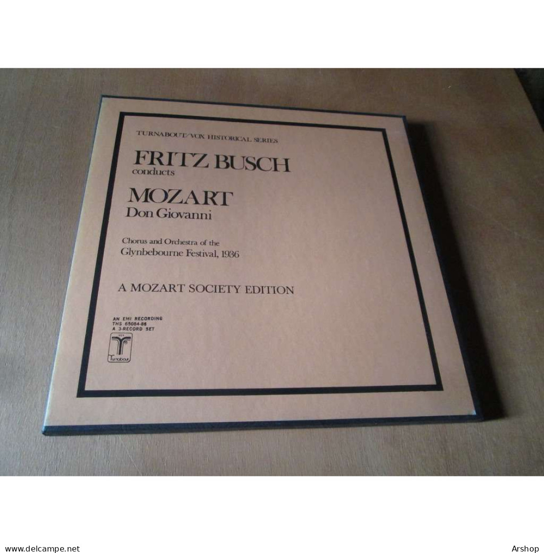 FRITZ BUSCH / CHOEURS & ORCH. GLYNBEBOURNE 1936 - Don Giovanni MOZART VOX TURNABOUT Coffret 3 Lp US 1962 - Oper & Operette